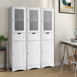 NNECW Tall Bathroom Storage Cabinet with 2 Doors & 1 Drawer