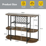 NNECW Freestanding Wine Cabinet with Glass Holder for Kitchen Dining Room