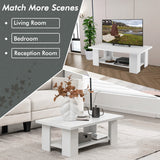 NNECW Modern Coffee Table with Storage Shelf for Living Room