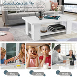 NNECW Modern Coffee Table with Storage Shelf for Living Room