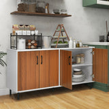 NNECW 4-Door Kitchen Buffet Sideboard for Living Room Dining Room Kitchen