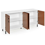 NNECW 4-Door Kitchen Buffet Sideboard for Living Room Dining Room Kitchen