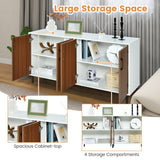 NNECW 4-Door Kitchen Buffet Sideboard for Living Room Dining Room Kitchen