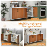 NNECW 4-Door Kitchen Buffet Sideboard for Living Room Dining Room Kitchen