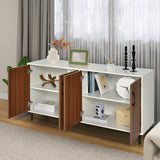 NNECW 4-Door Kitchen Buffet Sideboard for Living Room Dining Room Kitchen
