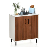 NNECW Wooden Buffet Cabinet with 5-position Adjustable Shelf for Dining Room