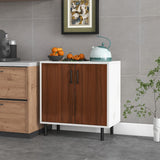 NNECW Wooden Buffet Cabinet with 5-position Adjustable Shelf for Dining Room