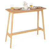 NNECW 120cm Rectangular Bar Height Pub Table with Sturdy Wooden Construction for Dining Room