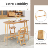 NNECW 120cm Rectangular Bar Height Pub Table with Sturdy Wooden Construction for Dining Room