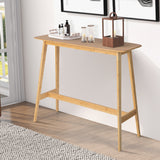 NNECW 120cm Rectangular Bar Height Pub Table with Sturdy Wooden Construction for Dining Room