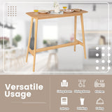 NNECW 120cm Rectangular Bar Height Pub Table with Sturdy Wooden Construction for Dining Room