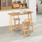 NNECW 120cm Rectangular Bar Height Pub Table with Sturdy Wooden Construction for Dining Room