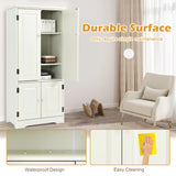 NNECW Sideboard Buffet Storage Cabinet with Adjustable Shelf