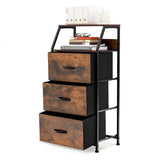 NNECW Organizing Dresser Unit with 3 Removable Drawers for Bedroom Living Room