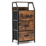 NNECW Organizing Dresser Unit with 3 Removable Drawers for Bedroom Living Room