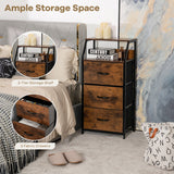 NNECW Organizing Dresser Unit with 3 Removable Drawers for Bedroom Living Room