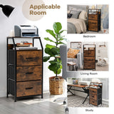 NNECW Organizing Dresser Unit with 3 Removable Drawers for Bedroom Living Room
