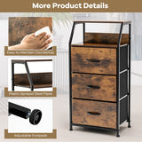 NNECW Organizing Dresser Unit with 3 Removable Drawers for Bedroom Living Room