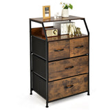 NNECW Free Standing 4-Drawer Dresser Organizer for Living Room Bedroom