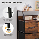 NNECW Free Standing 4-Drawer Dresser Organizer for Living Room Bedroom