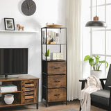 NNECW 3-Drawer Bookshelf with Anti-toppling Device for Living Room Office