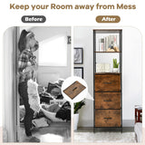 NNECW 3-Drawer Bookshelf with Anti-toppling Device for Living Room Office
