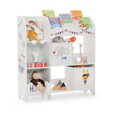 NNECW Bookshelf Toy Storage Box Display Shelf with Storage Bin for Kids