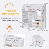 NNECW Bookshelf Toy Storage Box Display Shelf with Storage Bin for Kids