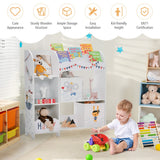 NNECW Bookshelf Toy Storage Box Display Shelf with Storage Bin for Kids