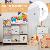 NNECW Bookshelf Toy Storage Box Display Shelf with Storage Bin for Kids