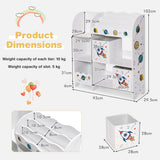 NNECW Bookshelf Toy Storage Display Shelf with Storage Rack for Kids