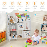 NNECW Bookshelf Toy Storage Display Shelf with Storage Rack for Kids