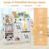 NNECW Bookshelf Toy Storage Display Shelf with Storage Rack for Kids