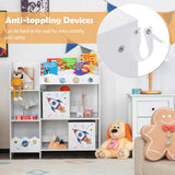 NNECW Bookshelf Toy Storage Display Shelf with Storage Rack for Kids