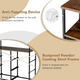NNECW Drawer Dresser with 6 Removable and Foldable Fabric Drawers