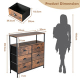 NNECW Drawer Dresser with 6 Removable and Foldable Fabric Drawers
