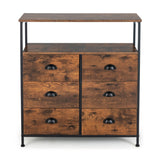 NNECW Drawer Dresser with 6 Removable and Foldable Fabric Drawers