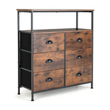 NNECW Drawer Dresser with 6 Removable and Foldable Fabric Drawers