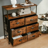 NNECW Drawer Dresser with 6 Removable and Foldable Fabric Drawers