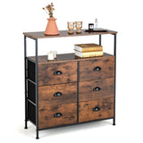 NNECW Drawer Dresser with 6 Removable and Foldable Fabric Drawers