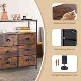 NNECW Drawer Dresser with 6 Removable and Foldable Fabric Drawers