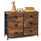 NNECW 3-Tier Storage Dresser with 6 Drawers & Steel Frame