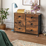 NNECW 3-Tier Storage Dresser with 6 Drawers & Steel Frame
