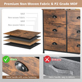 NNECW 3-Tier Storage Dresser with 6 Drawers & Steel Frame