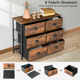 NNECW 3-Tier Storage Dresser with 6 Drawers & Steel Frame