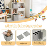NNECW Wooden Kids Toy Storage Organizer with 5 Cubbies & Drawers