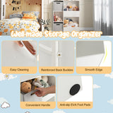 NNECW Wooden Kids Toy Storage Organizer with 5 Cubbies & Drawers