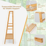 NNECW Freestanding Bamboo Clothing Rack with Top Shelf & Shoe Rack