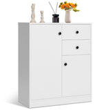 NNECW Freestanding Modern Storage Cabinet with Adjustable Shelves for Living Room/Bedroom/Entryway