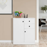 NNECW Freestanding Modern Storage Cabinet with Adjustable Shelves for Living Room/Bedroom/Entryway